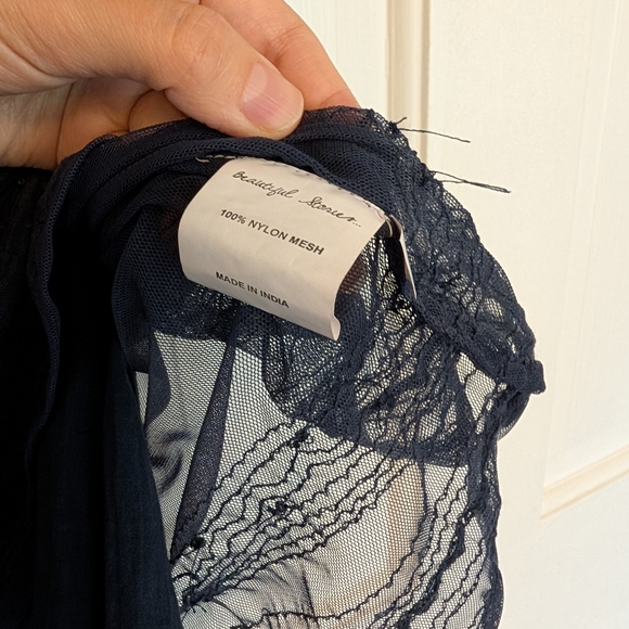 NWOT Beautiful Stories Sheer Beaded Dress With Slip Xs - Picture 9 of 9